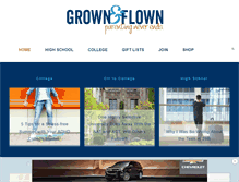 Tablet Screenshot of grownandflown.com